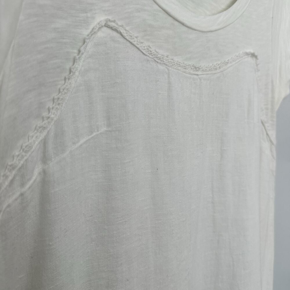 Luainia Womens Lace and Cotton T-shirt Dress Made in Italy. Size XS 100% Linen - Picture 6 of 12
